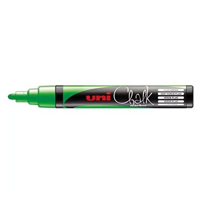 Uni-ball krijtmarker, ronde punt van 1,8 tot 2,5 mm, fluo groen
