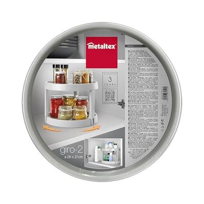 Tomado-Metaltex Giro 2 Draaiend Kruidenrek 28x21cm 2 Etages Tomado-Metaltex Giro 2 Draaiend Kruidenrek 28x21cm 2 Etages