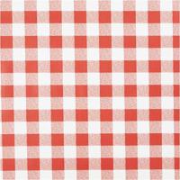 Wasdoek, ruit, B: 140 cm, rood, wit, 20 m/ 1 rol - thumbnail