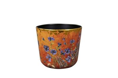 TS Collection bloempot dreamy hummingbird kunststof, metaal 18x16cm dreamy hummingbird