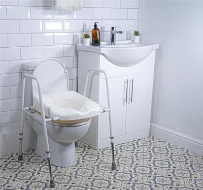 Toiletframe met zitting en Hygiëne uitsparing - thumbnail