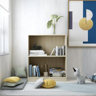 VidaXL Boekenkast 60x24x76 cm bewerkt hout sonoma eikenkleurig VidaXL Boekenkast 60x24x76 cm bewerkt hout sonoma eikenkleurig