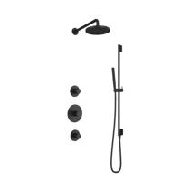 Hotbath Cobber IBS20 Regendoucheset inbouw - 35cm wandarm - 20cm ronde hoofddouche - staafhanddouche - glijstang - chroom IBS20CR7 - thumbnail