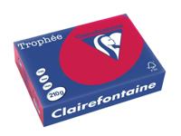 Clairefontaine Trophée Intens, gekleurd papier, A4, 210 g, 250 vel, kersenrood - thumbnail