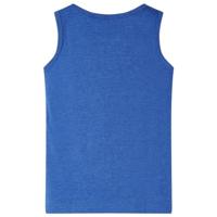 Kindertopje 92 gemleerd blauw - thumbnail