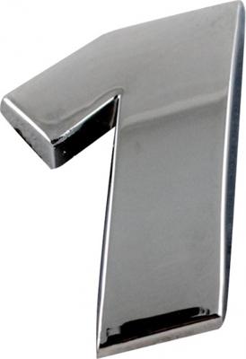 Sumex plakcijfer 1 chroom 25 x 15 mm per stuk