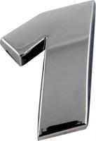 Sumex plakcijfer 1 chroom 25 x 15 mm per stuk - thumbnail