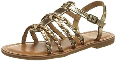 Leren meisjessandalen Baia LES TROPEZIENNES® BY M. BELARBI goud/multi