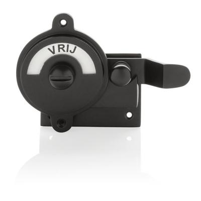 De Oude Deurklink WC Slot - Hendel vrij-bezet mat zwart