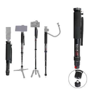 BEXIN P308A Portable Travel Outdoor DSLR Camera Aluminium Alloy Monopod Holder (Zwart)