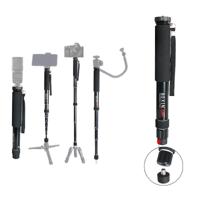BEXIN P308A Portable Travel Outdoor DSLR Camera Aluminium Alloy Monopod Holder (Zwart) - thumbnail
