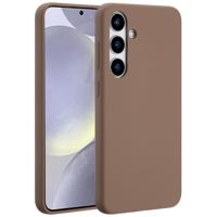Accezz Liquid Silicone Backcover met MagSafe voor Samsung Galaxy S24 Plus Telefoonhoesje Bruin - thumbnail