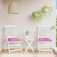 VidaXL Stoelkussens 2 st 40x40x7 cm stof roze - thumbnail