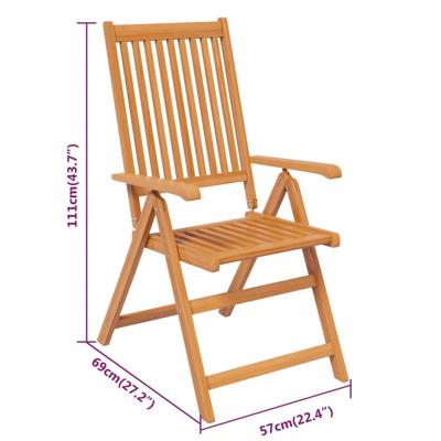 5-delige Tuinset massief acaciahout