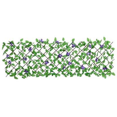 VidaXL Kunstplant klimop op latwerk 5 st uittrekbaar 180x70 cm groen