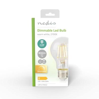 Nedis LED-Filamentlamp E27 | A60 | 7 W | 806 lm | 2700 K | 1 stuks - LBFE27A602 LBFE27A602