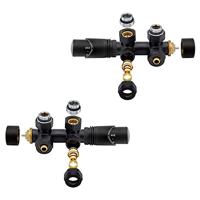 Belrad Bloc radiator onderblok thermostaat haaks mat zwart - thumbnail