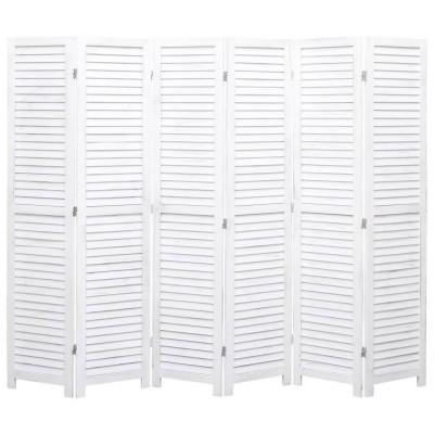 vidaXL Kamerscherm met 6 panelen 210x165 cm hout wit vidaXL Kamerscherm met 6 panelen 210x165 cm hout wit