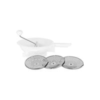 Metaltex Passeerzeef 24 cm + 3 Roestvrije Roosters Wit/RVS - thumbnail