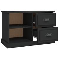 Tv-meubel 73x35,5x47,5 cm bewerkt hout zwart - thumbnail