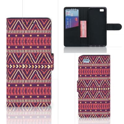 Huawei Ascend P8 Lite | Telefoon Hoesje | Aztec Paars Huawei Ascend P8 Lite | Telefoon Hoesje | Aztec Paars
