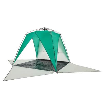 VidaXL Strandtent 4-persoons waterdicht snelontgrendeling zeegroen