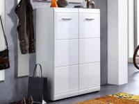 Schoenenmeubel PITTA 2 deuren hoogglans wit - thumbnail