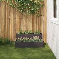 VidaXL Tuin bloempot zwart 100 x 60 x 45 cm koudgewalst staal - thumbnail