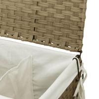 VidaXL Wasmand op wielen 60x35x60,5 cm rattan - thumbnail