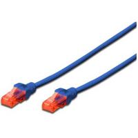 Digitus DK-1617-010/B RJ45 Netwerkkabel, patchkabel CAT 6 U/UTP 1.00 m Blauw Halogeenvrij, Verdraaide paren 1 stuk(s) - thumbnail