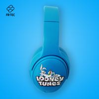 FRTEC Looney Tunes Draadloze hoofdtelefoon voor kinderen, geluidsvolume 85 dB, compact en opvouwbaar, Bugs Bunny, bluetooth-hoofdtelefoon - thumbnail