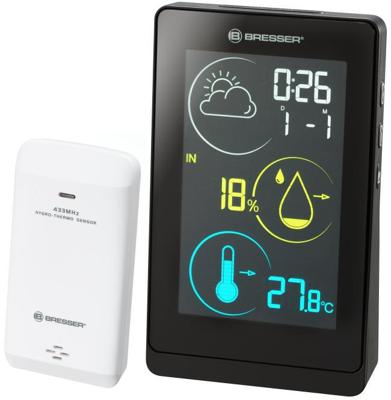 BRESSER weerstation ClimaTrend Life H met kleurverandering (zwart)