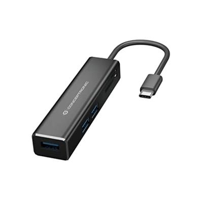 Conceptronic DONN08B interface hub USB 3.2 Gen 1 (3.1 Gen 1) Type-C 5000 Mbit/s Zwart