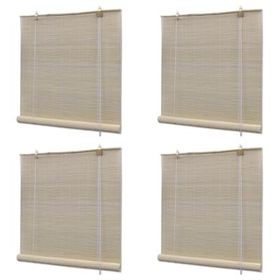 Rolgordijnen 4 st 120x160 cm bamboe natuurlijk