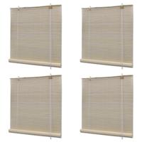 Rolgordijnen 4 st 120x160 cm bamboe natuurlijk - thumbnail