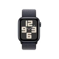 Apple Watch SE (2024) GPS 40 mm Aluminium kast Sport Loop Inktzwart - thumbnail