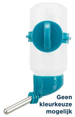 TRIXIE DRINKFLES KUNSTSTOF MET SCHROEFBEVESTIGING ASSORTI 125 ML 12 ST