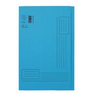 Vouwmap Quantore Folio ongelijke zijde 250gr blauw | 10 stuks - thumbnail