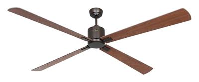 CasaFan ECO NEO III 180-4 BZ-NB/KI WiFi Flügel Nussbaum/Kirsche Plafondventilator 28 W (Ø x h) 180 cm x 360 mm Brons Met afstandsbediening, Timer, Met