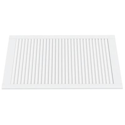 Kastdeur met lamellen 99,3x59,4 cm massief grenenhout wit