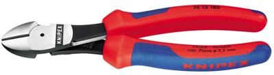 Knipex Kracht-Zijsnijtang | 180 mm Lengte | Meer-Componentengrepen | Zwart Geatramenteerd - 74 12 180 SB Knipex Kracht-Zijsnijtang | 180 mm Lengte | Meer-Componentengrepen | Zwart Geatramenteerd - 74 12 180 SB
