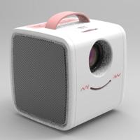 W-S1 10W kinderen Video Projector 30 lumen HD 1080P LCD-technologie ondersteunen AV / USB / Mini SD Card / HDMI / Audio (roze) - thumbnail