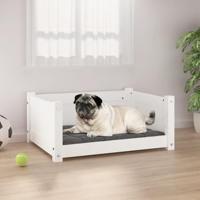 VidaXL Hondenmand 65,5x50,5x28 cm massief grenenhout wit - thumbnail
