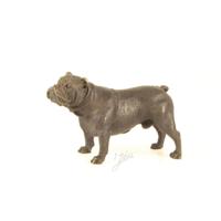 Bronzen staande mannetjes bulldog - thumbnail