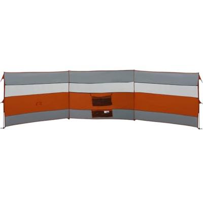 Windscherm camping waterdicht 508x130 cm grijs en oranje