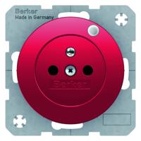 Berker wandcontactdoos penaarde kinderveilig R1-R3 rood 6765762022 - thumbnail