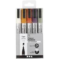 Creativ Company Krijt markers pastelkleuren, 5st. - thumbnail