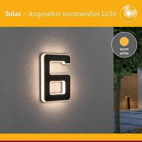 Paulmann 79847 4000870798478 Huisnummerlamp op zonne-energie Energielabel: G (A - G) 0.20 W Warmwit Zwart - thumbnail
