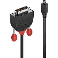 LINDY Micro HDMI naar DVI-D Single Link Kabel Black Line 3m - thumbnail