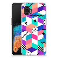 Samsung Galaxy Xcover 6 Pro | TPU Hoesje | Blokken Kleurrijk - thumbnail